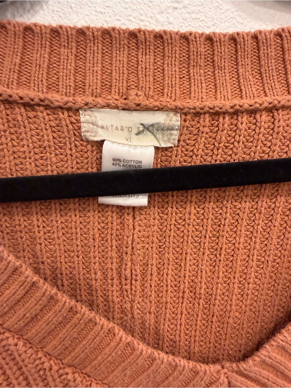 Altar'd State pink Ribbed Crewneck Sweater